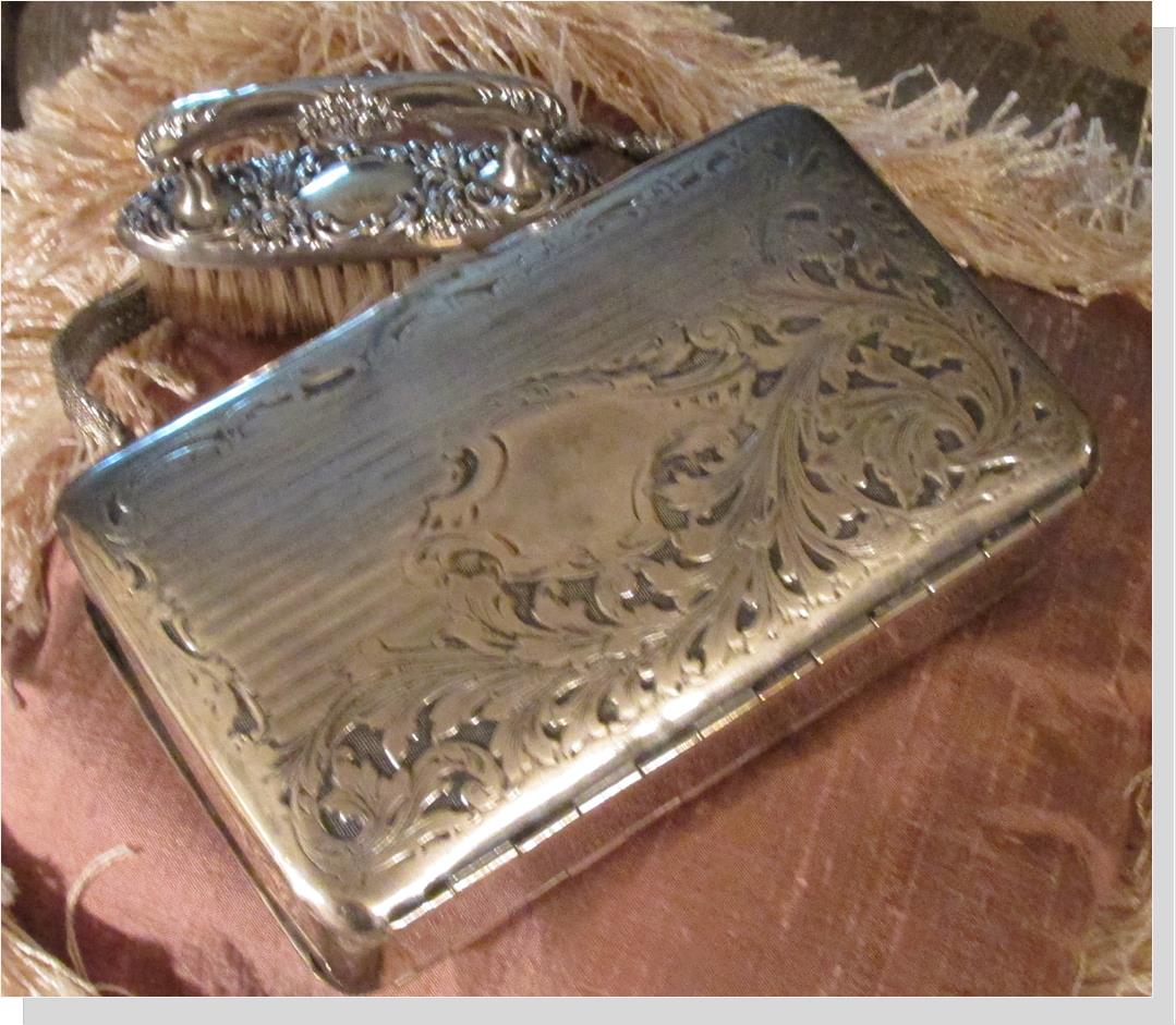 	1854 Hand Engraved Silver Handbag with Silver Mesh Handle, photo by M. Callahan